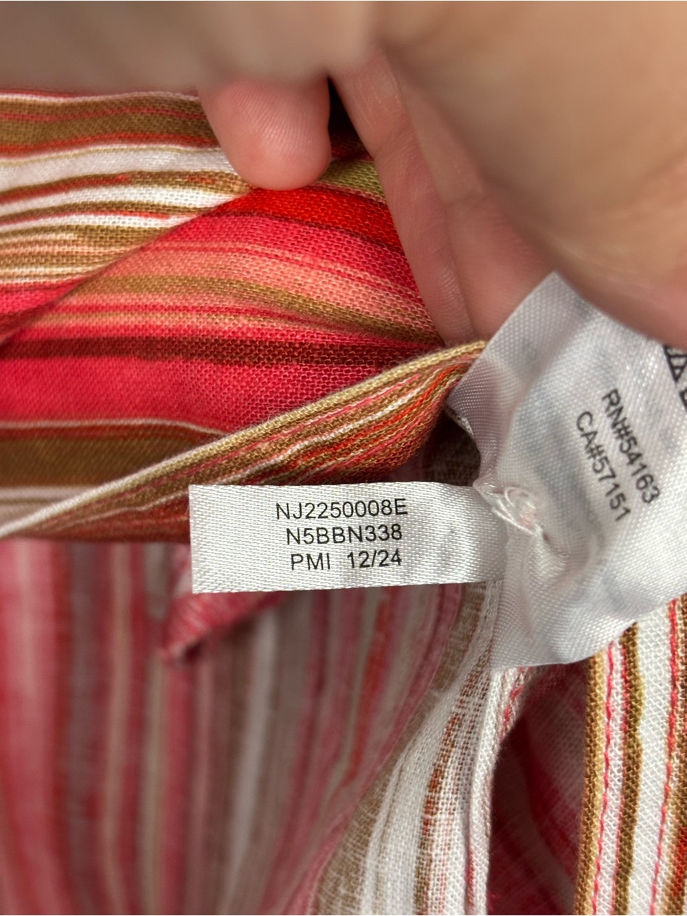 Nautica Jeans stripe linen blend maxi dress size  XS NWT - Picture 9 of 10